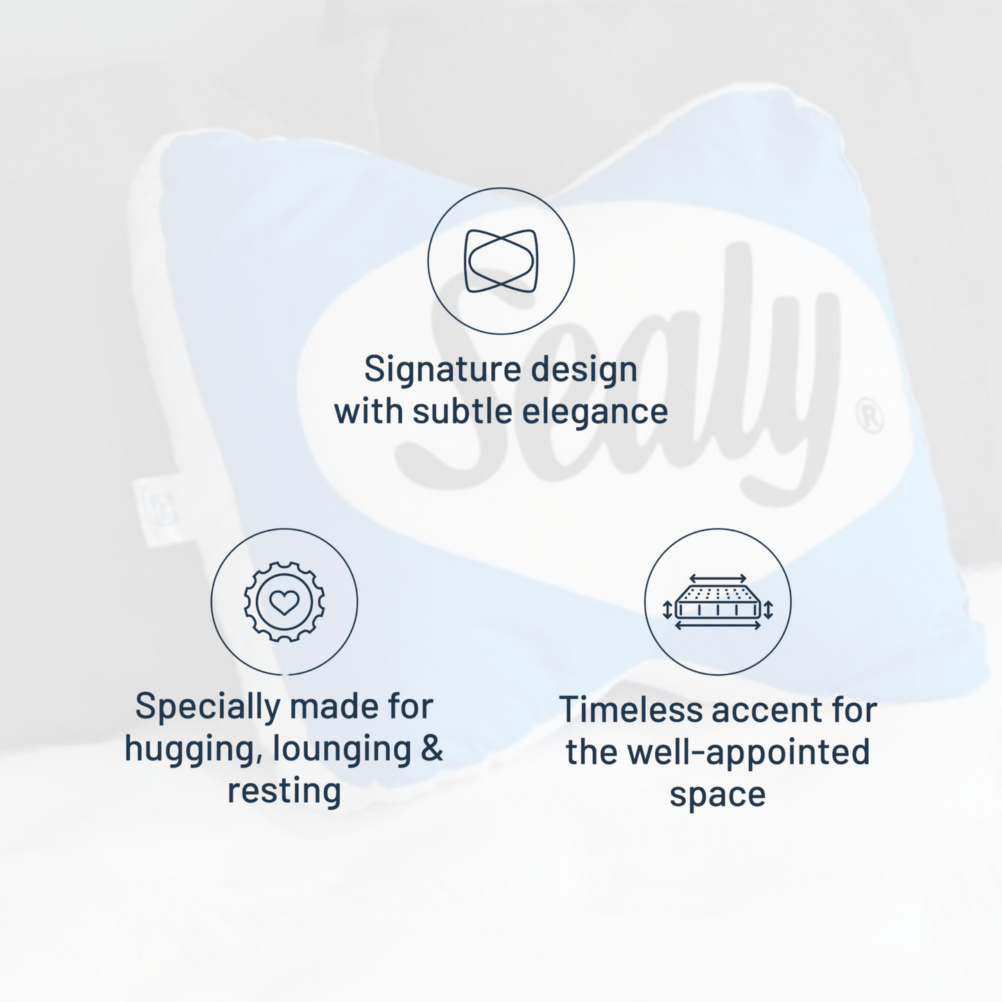 SEALY LOGO CUSHION PILLOW